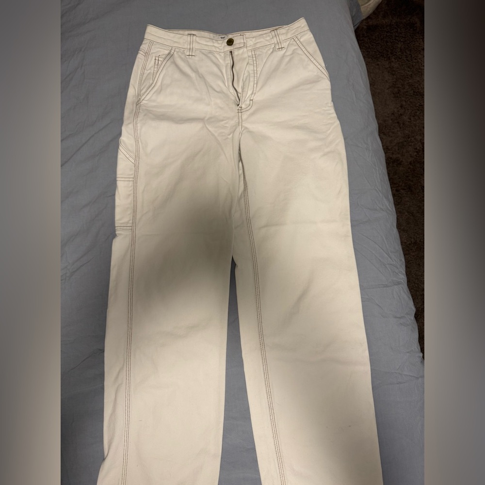 Aritzia TNA Women’s Cream Cargo Work Pants